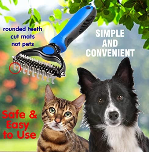 Brush de cuidados com animais de estimação-suprimentos para cães e gatos, kit de ferramentas de pente de animais de estimação para derramamento, ferramentas de desbotamento de luxo profissional de luxo de luxo para cães e gatos