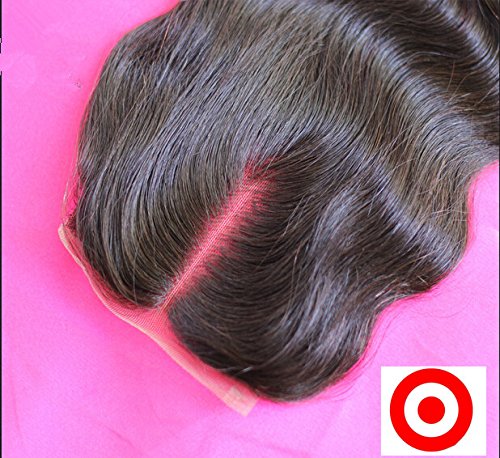 Hair Dajun 7a 3 feixes de cabelo com fechos de renda no meio da parte chinesa Remy Remy Humano Corpo Wave Color