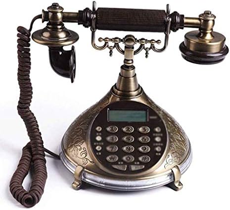 Telefone uxzdx cujux - retro vintage estilo antigo botão de discagem rotativa mesa telefone telefone decoração de sala de