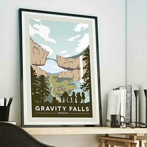 HCHANA Gravity Falls National Park Print Vintage Art Painting Travels Cities Retro Posters Travel Penas Posters de Wall