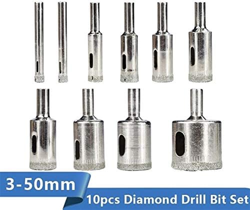 Mountain Men Diamond Diamond Diamond Bit Bit 10pcs 3-50mm para bits de broca de hole de granito de mármore de telha de vidro