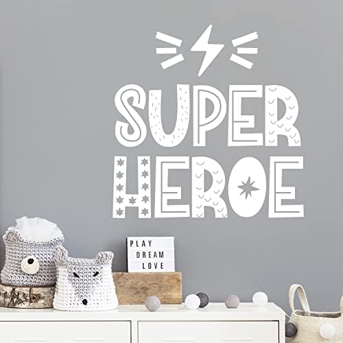 Decalque de arte da parede de vinil - Super Heroe/Super Hero - 15 x 15 - Trendy Lovely Funny Design Spanish Spany Quote