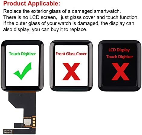 Swark Front Glass Lens Digitalizador Reparação de Reparação do Digitador Incluir Connector Compatível com Apple Watch Series