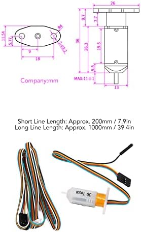 Kit de sensor de nivelamento automático de oumefar, menos erro sensor de nivelamento de impressão de cama quente 5V 15mA com