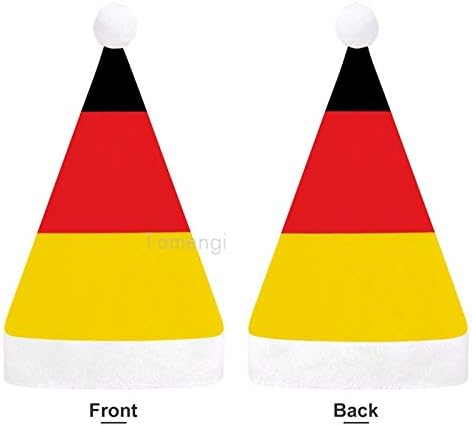 Chapéu de Papai Noel de Natal, bandeira da Alemanha chapéu de férias de Natal para adultos, Unisex Comfort Hats de Natal para o Ano