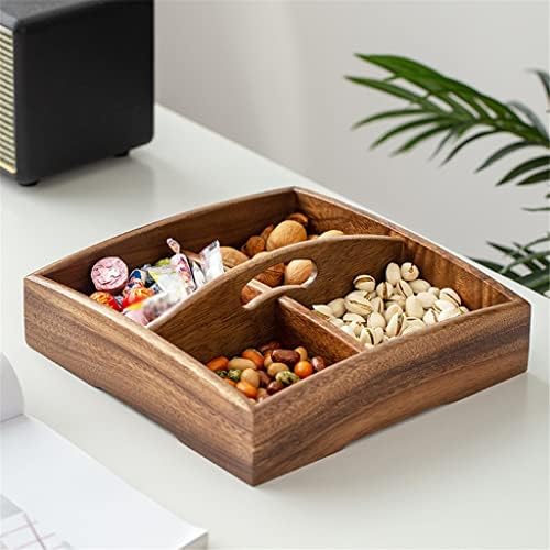 Dann Black Walnut Wood Compartimento de madeira maciça Caixa de frutas seca Caixa de madeira Cabine de madeira Casa de lanche para
