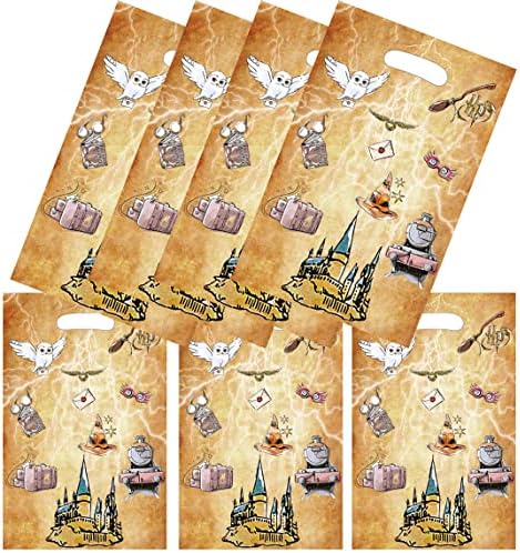 Rathira 40 PCs Magical Wizard School Party Favors Bags Sacos de Presente de Plástico para Cosplay de Cosplay de Cosplay Decorações de Decorações