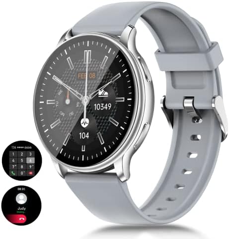 Szhelejiam Smart Watch Make/Answer Chamadas, 1,85 Smart Watch for Android iOS, rastreador de fitness à prova d'água IPX8 com