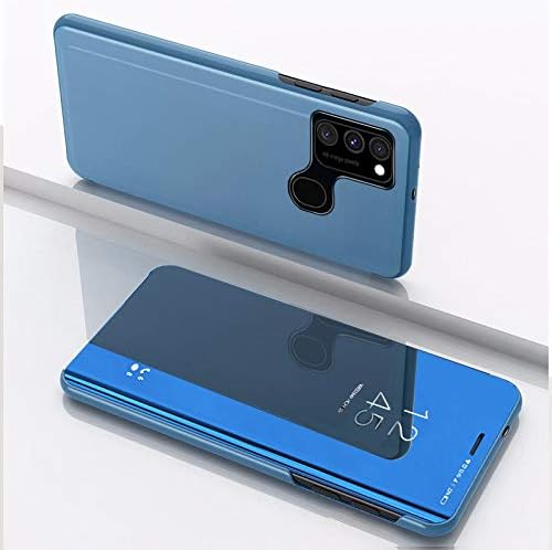 Caixa de telefone Szyz para Samsung Galaxy A21s, Vista clara e suave Vista inteligente Caixa de espelho à prova de choque