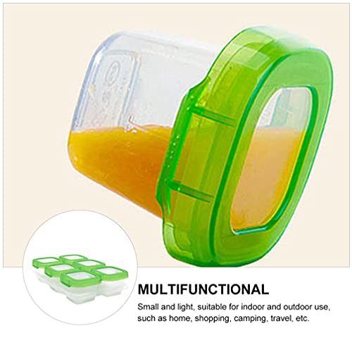 Container de viagens de viagem de viagem 6pcs Controle de controle Kit Baby refeição caixas de comida lanche de frutas compactando copos de perda de peso Caixa de comida Recipiente para criança refeição fresca xícaras de tigela fresca blocos de criança bloqueios