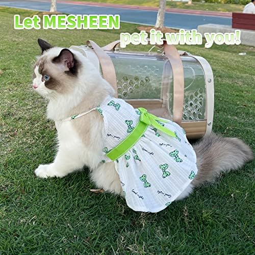 Mesheen Dog Suspender Vestres para filhote e gato feito de tecido de bolha respirável leve e leve, saia de cachorro com correia de