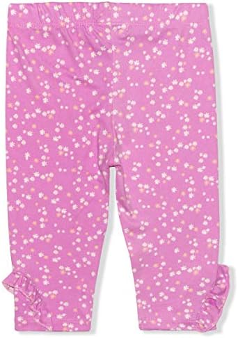 Leggings de 2 pacote de garotas jovens com um scrunchie para crianças pequenas - rosa/multicolor