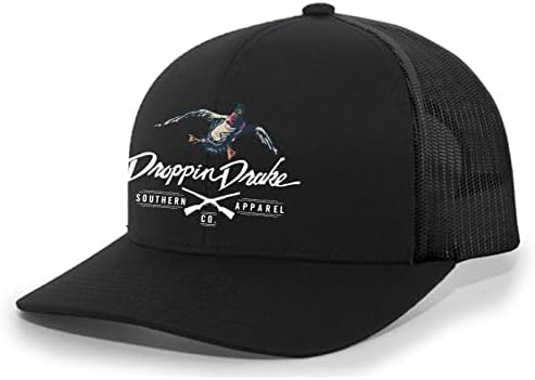 Droppin Drake Mallard Duck and Gun X Logo Mesh Back Trucker