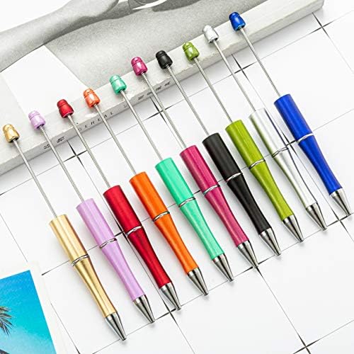 Pensisibick plástico -canetas de befado, canetas de contas variadas para um presente de ppl de bricolage com tinta preta