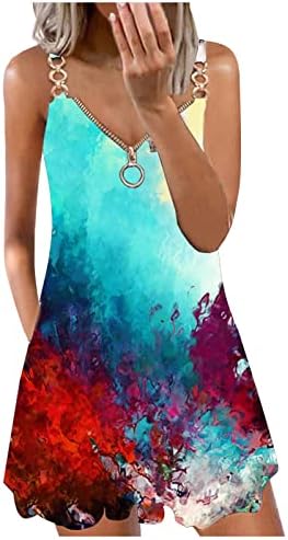 Firero Summer Vestres for Women 2023, vestido elegante sexy boho plus size ombro frio de manga curta 1/4 zip de retalhos