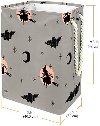 Incomer Halloween Witch & Bat Pattern-01 Lavanderia grande cesto de roupas prejudiciais à prova d'água cesta de roupas