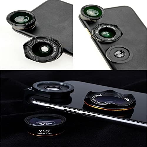 Jieseing hd universal 3 em 1 kits de lente da câmera de telefone 210 graus lente de peixe lente 0,6x Lentes macro de 15x de angular 15x para a maioria dos smartphones