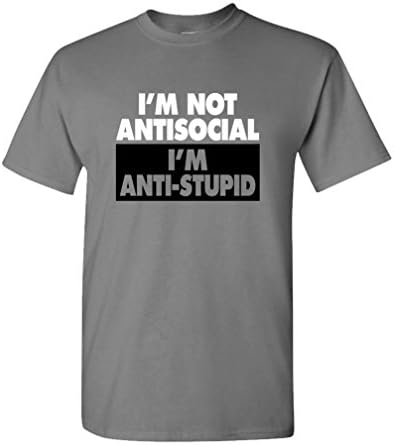 Eu não sou uma piada engraçada anti-social anti-social-camiseta de algodão masculino