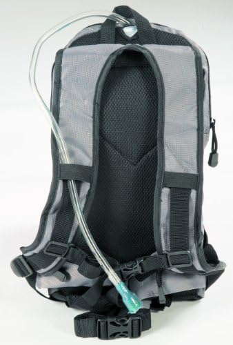 Mochila de hidratação de parede vermelha de Stansport, 2 litros, preto/cinza