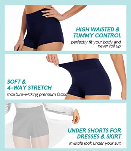 Gayhay Workout Yoga Shorts para mulheres, 3 polegadas de altura shorts de shorts de shorts de vôlei de vôlei de dança feminina