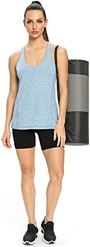 Air Curvey Treping Tank Tops for Women Yoga Racerback Tanks Athletic Quick Dry Activewear 4 pacote