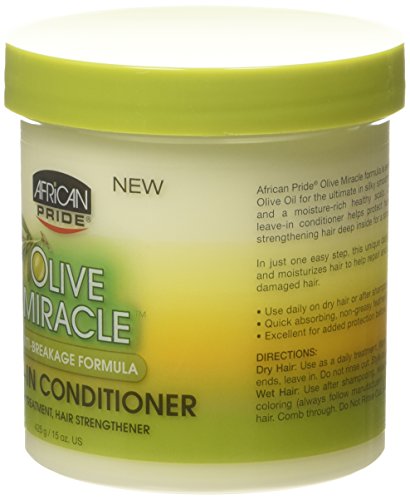 Africano Pride Olive Miracle Leave-in Condicionador, 15 onças