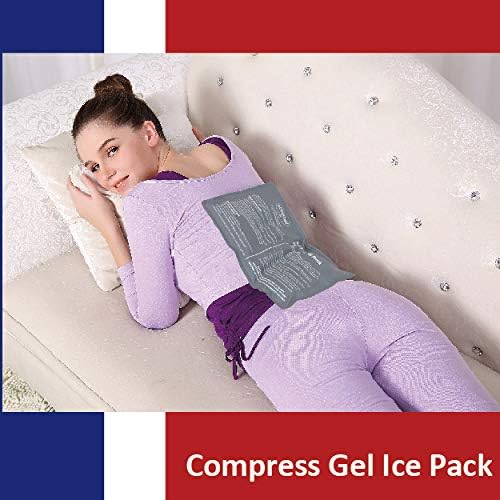 Obvied MV-5431 Compressa Gel Gel Pack, terapia quente e fria para alívio da dor e recuperação de lesões, almofada reutilizável,