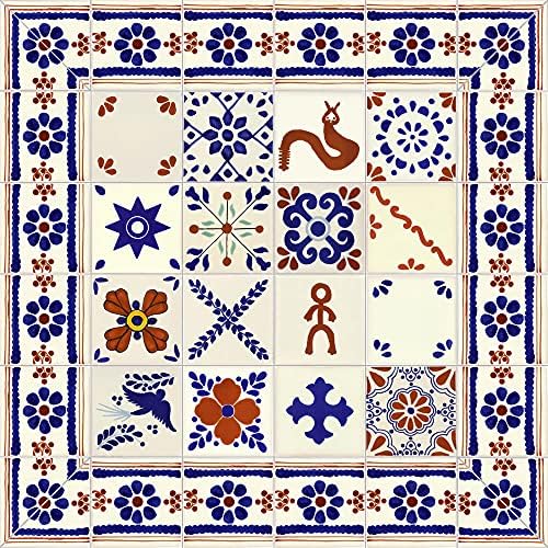 Caixa de 90-4¼ x 4¼ cascavel - Talavera mexicana em telhas cerâmicas