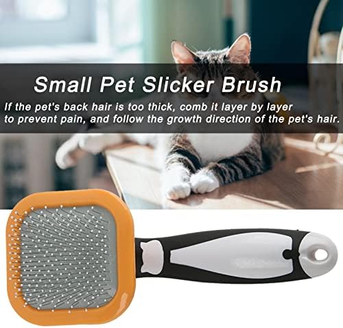 Escova de preparação do coelho dauerhaft, escova de agulha pequena e sem esforço sem esforço para cachorro para cabelos longos e longos