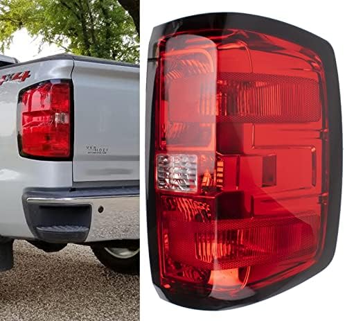 Montagem da luz traseira compatível com 2014-2018 Chevy Silverado 1500 2500HD 3500HD, GMC Sierra 3500 HD Bulbo lateral do passageiro