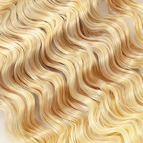 Honey Blonde Bundles Human Hair 3 Pacacos 24 26 28 polegadas Destaque brasileiro Destaque Pacotes de cabelo Deep Weave Double Wet