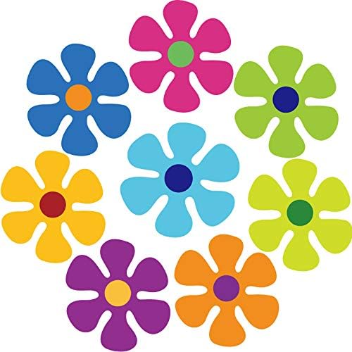 Decorações de ímãs de carro Decalques de flores magnéticas ímãs de geladeira 60s Multi-Color Flower Cutout ímã para