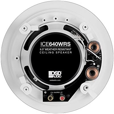 OSD Audio 6,5 ”Pares de alto -falante no teto à prova de intempéries - estéreo interno/externo - ICE640WRS