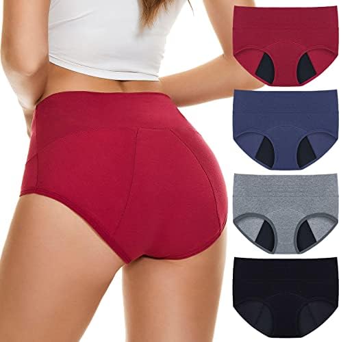 JTCKarpu Solid Incontiny Underwear para mulheres Plus Size Pós -parto Panties respiráveis ​​cobertura completa calcinha