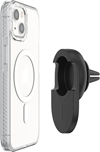 Popsockets Black iPhone 12 Case e iPhone 12 Pro Case para MagSafe com Slide Pop Grip e Magsafe Mount, suporte de telefone magnético para carro, Montagem de telefone para carro - preto