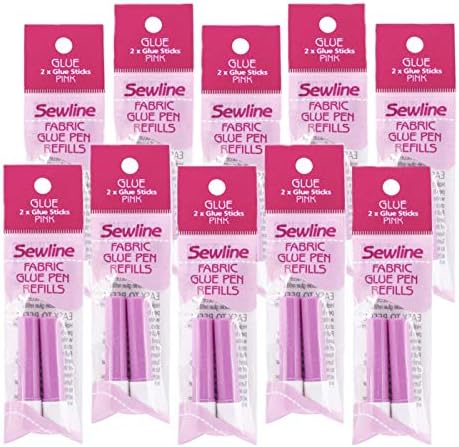United noções rosa sewline line solúvel em tecido de cola reabastecer 2 contagem 10/pk 10 pack