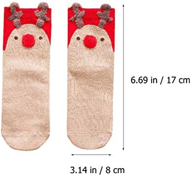 Galpada Christmas Socks 4 pares de meias quentes meias de Natal Meias de algodão confortáveis