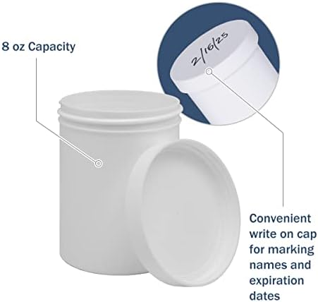 Jarro de pomada e recipientes de produtos de boticário | Parafuso na tampa | Capacidade de 16 oz | Pacote de 12
