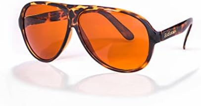 BLUBLOCKER, Demi-Tortoise Original Aviator Sunglasses com lente resistente a arranhões | Bloqueia da luz azul e os raios UVA