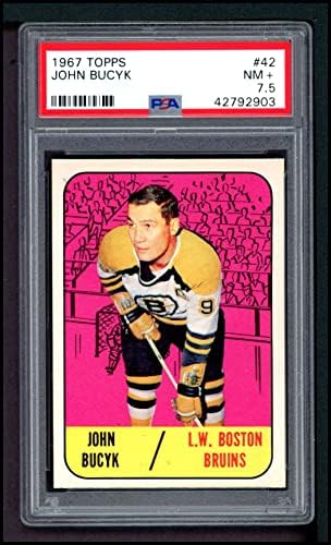 1967 Topps 42 Johnny Bucyk Boston Bruins PSA PSA 7.50 Bruins