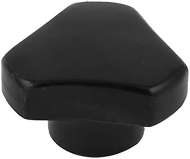 QtqGoitem Black Plastic 32mm Cabeça DIA M6 rosqueado 3- botão de aperto