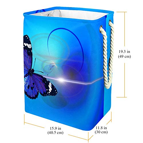Grandes cestas de armazenamento à prova d'água dobráveis ​​organizador dobrável com alças de transporte para berçário, armário doméstico, brinquedos, toalhas, lavanderia - borboleta