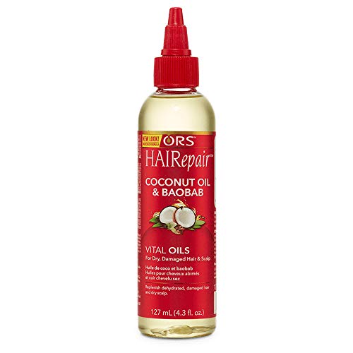 ORS Hairpair Coco e Baobab Oils vitais para cabelos secos e danificados e pelo couro cabeludo 4,3 oz