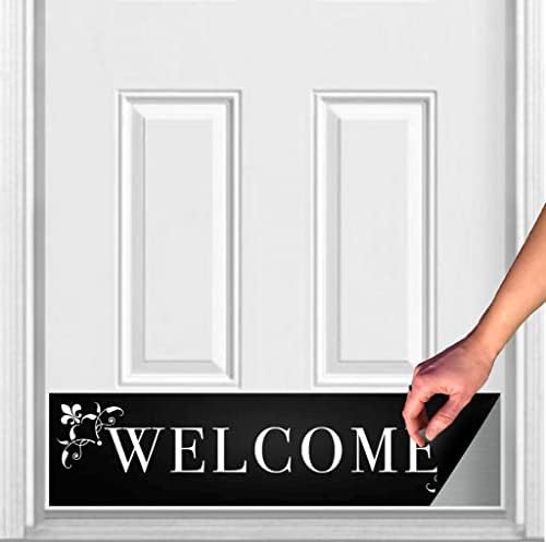 Deck a decoração da porta | Placa de chute da porta - Magnetic para portas de aço - Design de boas -vindas de Johnson - acabamento