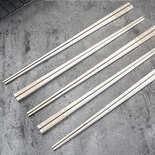 AkHD Chop Sticks 2 pares de pauzinhos de aço inoxidável, pauzinhos de metal 304 pauzinhos de aço inoxidável reutilizáveis, lavadora
