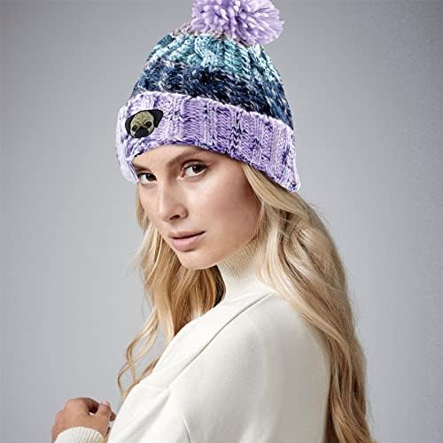 Bang Tidy Roupas Pug Feanie Knit Hat - Cães Presentes para Mulheres - Chapéus de Inverno para Mulheres Bordadas