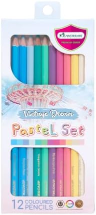 Lápis de cor pastel masterart 12 cores para crianças e adultos para colorir