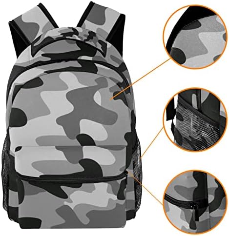Mochila de viagem VBFOFBV, mochila laptop para homens, mochila de moda, camuflagem cinza
