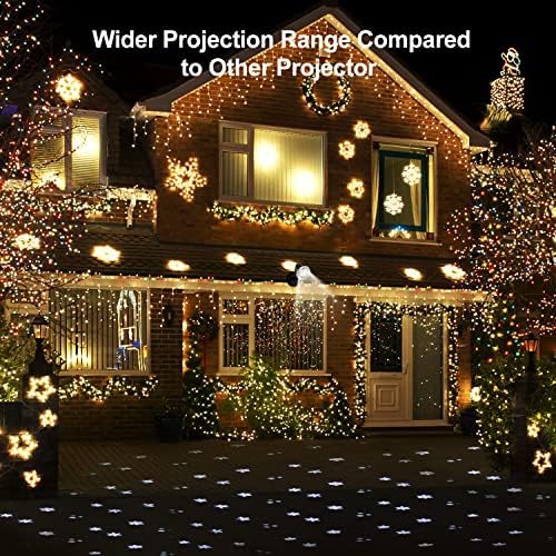 Luzes de projetor de Natal GaiAtop ao ar livre, Christmas Snowflake Lights Projector Projetor Outdoor Interior à prova de intempéries