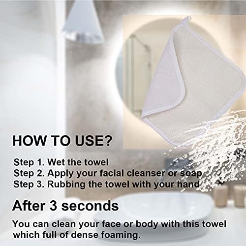 Pphao - panos de tecido macio para face - panos de face - esfoliando panos para a pele morta - esfoliando pacote de toalhas